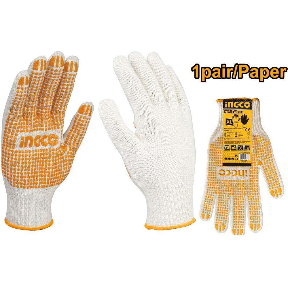 Ingco HGVK05 Knitted & PVC Dots Gloves 10 Ingco HGVK05 Knitted & PVC Dots Gloves 10